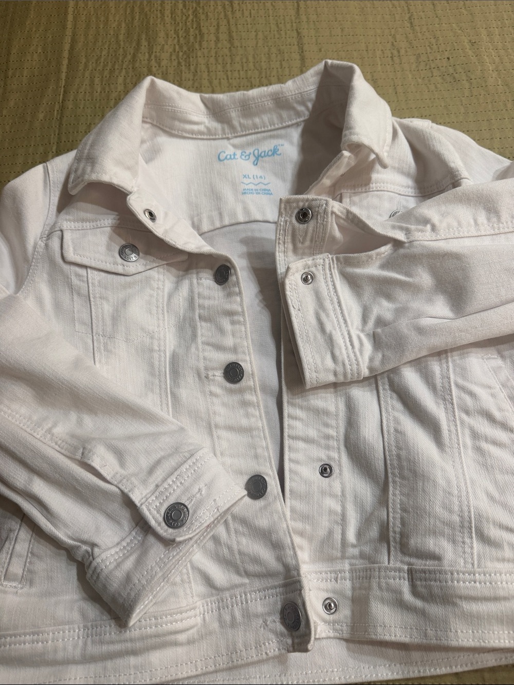 Cat & Jack Cream Denim Jacket for Kids
